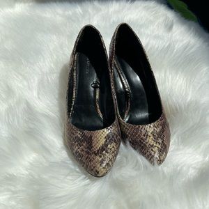 Express Snakeskin Snake Print Wedges